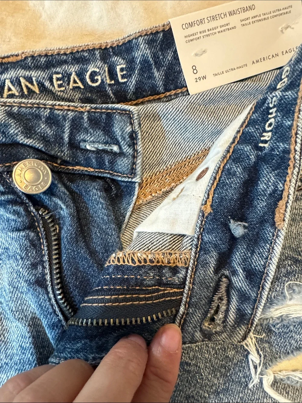 NWT American Eagle Outfitters Highest Rise Baggy Short Size 8